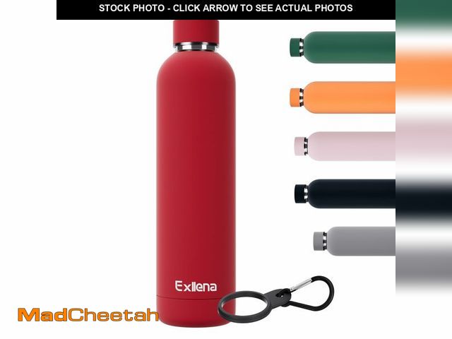 Lot 74-14208431 - Exllena Slim Insulated Water Bottles for Travel 32oz with Clip, Double Wall Vacuum Stainless Steel W...