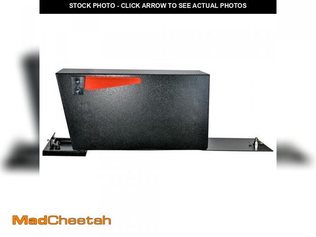 Lot 74-12365296 - Mail Boss Street Safe Latitude Front/Rear Locking Black Post Mount Mailbox with High Security Reinfo...