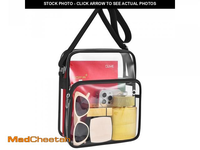 Lot 74-12218245 - MAY TREE Clear Messenger Bag Stadium Approved Clear Bag Purse for Stadium Events Concert Sport Work ...