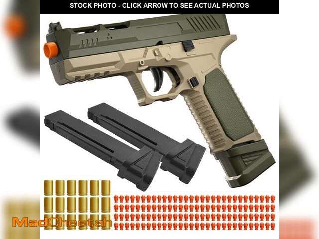 Lot 74-13630225 - Soft Bullet Toy Gun with Shell Ejecting,Realistic Toy Gun Pistol with 120 Soft Bullets,18 Shells,and...