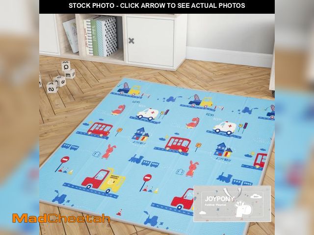 Lot 74-12157895 - Joypony 79"x71" Waterproof Foldable Play Mat with Travel Bag â Extra Large for Babies &amp; Toddle...