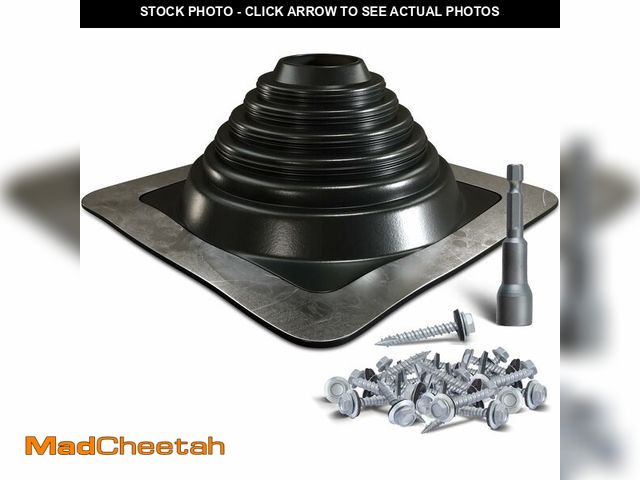 Lot 74-14433462 - VIVIDA #4 Silicone Metal Roof Pipe Boot, High Temp Flexible Roof Jack Vent Boot for Pipe OD 2-3/4" t...