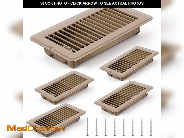 Lot 74-12717651 - Tandefio 4 Pcs 4" x 8" RV Floor Vent Cover Heavy Duty Metal Floor Register Vent Covers for Mobile Ho...