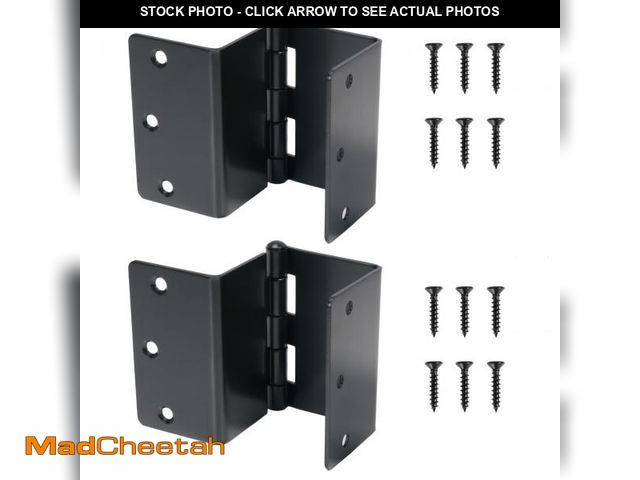 Lot 74-12302441 - 2-Pack Heavy Duty Expandable Door Hinges 3.5 inch Offset Hinges SPCC Black Matte Finish Thickned 1/4...