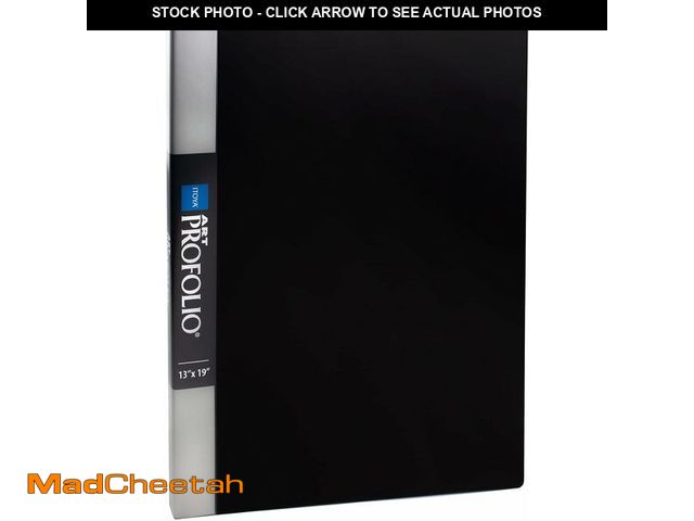 Lot 74-13698111 - Itoya Original Art ProFolio 13x19 Black Photo Album Book with 48 Pages - Protective Binder with Plas...