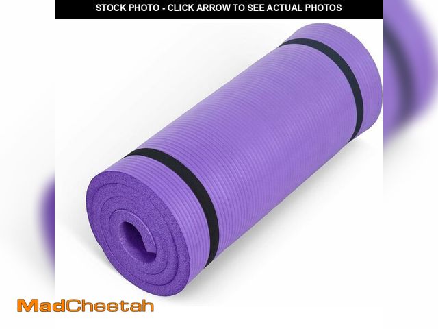 Lot 74-12632871 - CAP Barbell Yoga Mat 1" Thick with Carrying Strap - High Density Exercise Mat for Yoga, Pilates, Str...