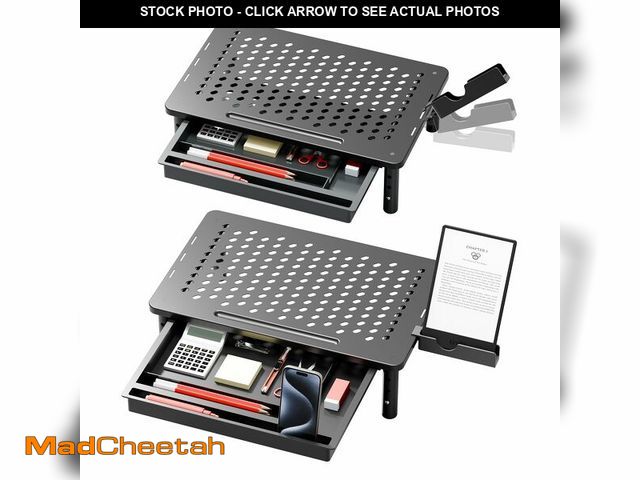 Lot 74-14207157 - Canyora Computer Monitor Stand Riser with Storage, 3 Height Adjustable Laptop Desktop Monitor Stand ...