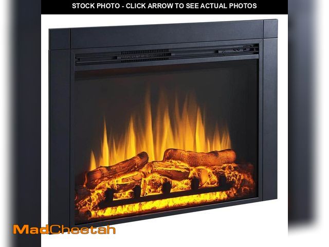 Lot 74-12584631 - Edendirect 36 in. Ventless Electric Fireplace Insert in Black with Remote Control, 750-Watt/1500-Wat...