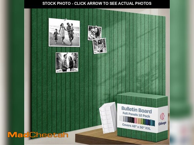 Lot 74-14380020 - Ekkogo X-Large Cork Board Alternative 12-Pack Felt Bulletin Board Thick and Decorative Pin Board for...