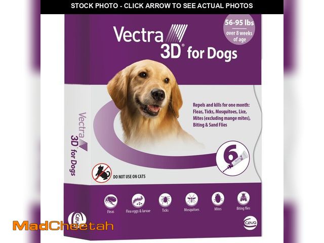 Lot 74-14303518 - Vectra 3D Flea and Tick Prevention for Dogs, Kills and Repels Fleas, Ticks &amp; Mosquitoes | FastÃ¢...