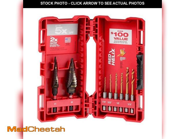 Lot 74-14110919 - Milwaukee SHOCKWAVE Impact-Duty Titanium Step Bit Set (8-Piece) - UNUSED