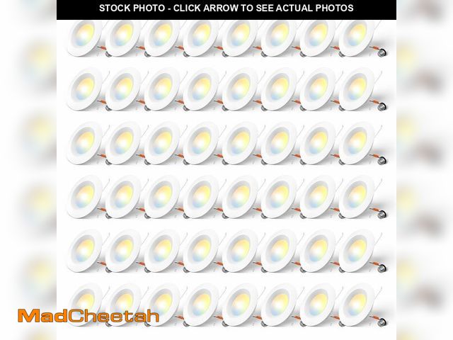 Lot 74-14238252 - Amico 5/6 inch 5CCT LED Recessed Lighting 48 Pack, Dimmable, IC &amp; Damp Rated, 12.5W=100W, 950LM ...