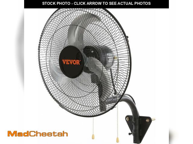 Lot 74-13710761 - VEVOR 18 inch Wall Mount Fan Oscillating, 3-speed High Velocity Max. 4000 CFM Industrial Wall Fan fo...