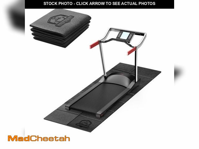 Lot 74-12603497 - HAPBEAR Treadmill Mat Ã¢â¬â 68"x24"x1/5" Thick Non-Slip Foldable Exercise Equipment Mat for Walki...