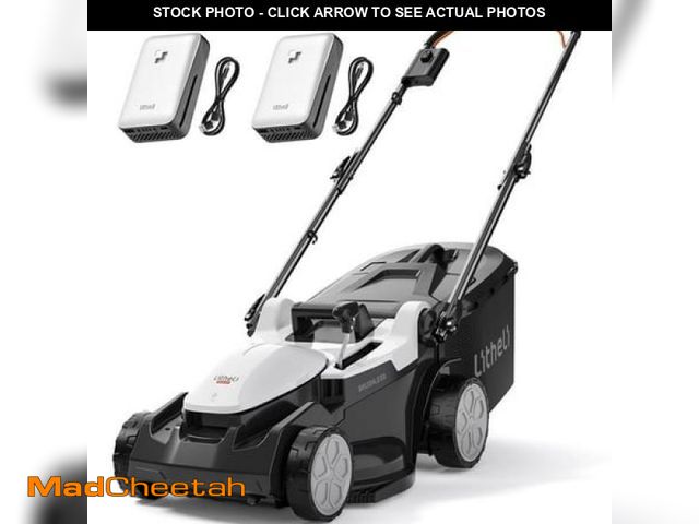 Lot 74-12108685 - Litheli Cordless Lawn Mower  2*20V Electric Lawn Mowers  16 Inch  6-Position Height Adjustment  Ligh...