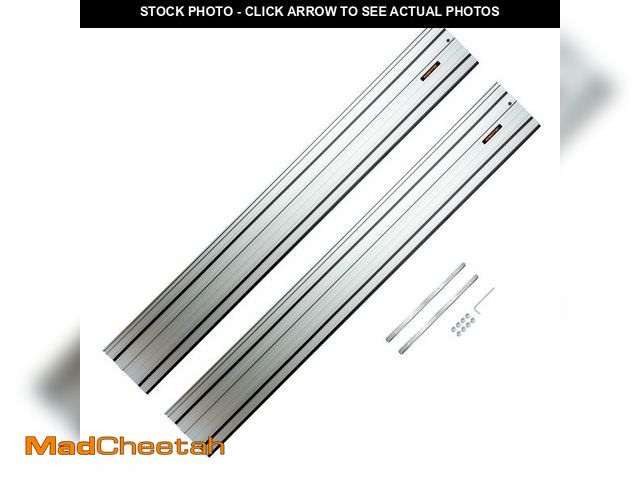 Lot 74-12630485 - POWERTEC 110" Track Saw Guide Rail Joining Set for Kreg Track Saws, Include 2x55" Extruded Aluminum ...