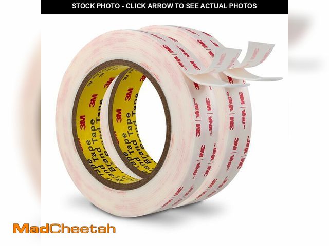 Lot 74-14330231 - 3M Double Sided Mounting Tape 1'' x 15.4Ft 2 Pack, 0.043in Thick 4950 White - UNUSED