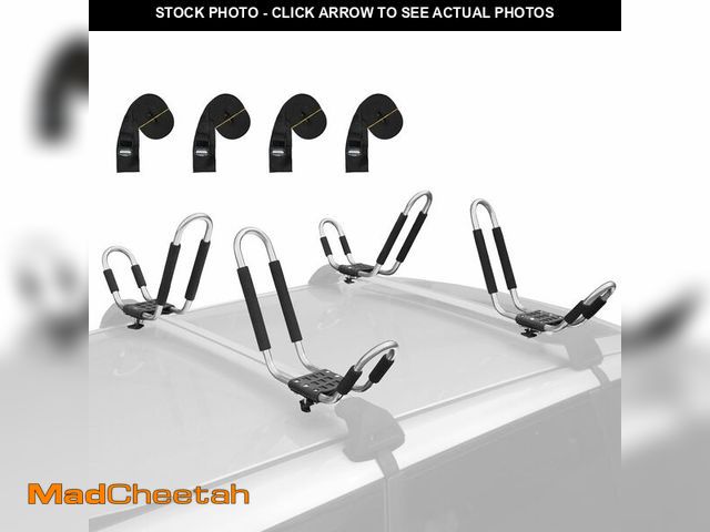 Lot 74-12438495 - Leader Accessories Kayak Roof Rack - 2 Pair Heavy Duty Stainless Steel J Bars for Canoe, Surf Board,...