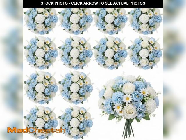 Lot 74-14481692 - Tigeen Peonies Artificial Flowers Faux Roses Silk Flowers Hydrangea Artificial Bouquet for Wedding T...