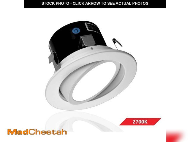 Lot 74-12778211 - NICOR DLR Series 4 in. White (2700K) LED Retrofit Recessed Gimbal Trim Kit, 95 CRI - UNUSED