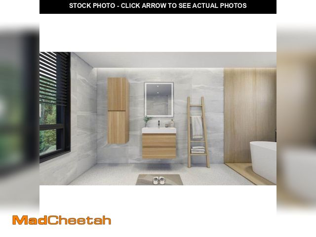 Lot 74-12855374 - (ONLY CABINET UNDER SINK INCLUDED)Moreno Bath Fortune 30 in. W Bath Vanity in White Oak with Reinfor...