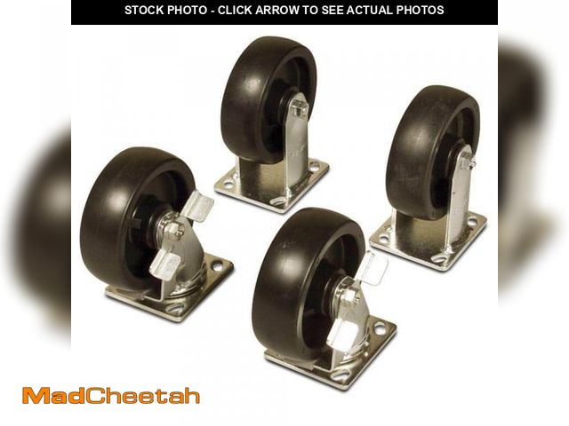 Lot 74-12364348 - Knaack 6 in. Casters Set (4-Piece) with Brakes - UNUSED