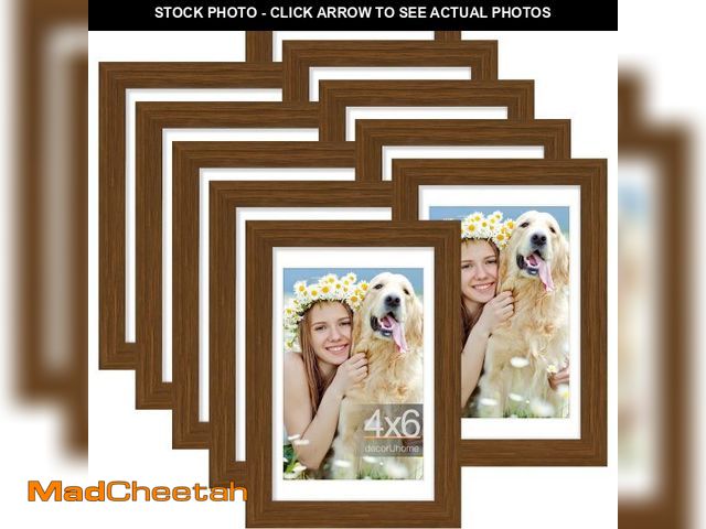 Lot 74-12214831 - decorUhome 4x6 Picture Frame Set of 10, Display Photos 3.5x5 with Mat or 4x6 Unmatted for Picture Fr...