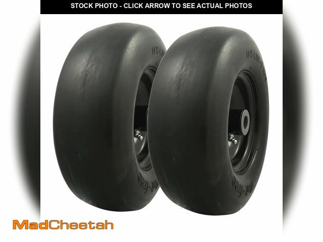 Lot 74-13571835 - MARASTAR 00232-2PK Universal Fit Flat-Free 11x4.00-5 Tire and Wheel Assembly, Zero Turn Lawn Mower R...