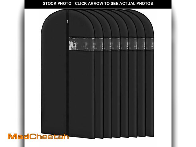 Lot 74-14208945 - Garment Bags for Hanging Clothes 8 packs Washable Black Suit Bags for Closet Storage and Travel with...