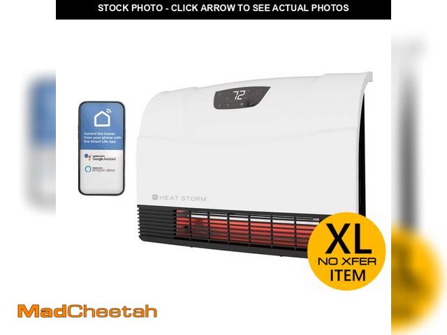 Lot 74-14113491 - HEAT STORM 1500W Phoenix WiFi Infrared Wall Unit Wi-Fi Smart Heater in White - UNUSED