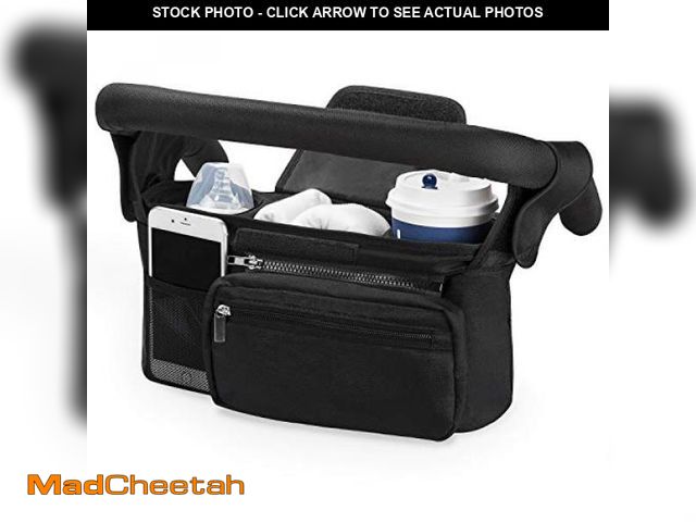 Lot 74-12329468 - Momcozy Universal Stroller Organizer with Insulated Cup Holder Detachable Phone Bag &amp; Shoulder S...