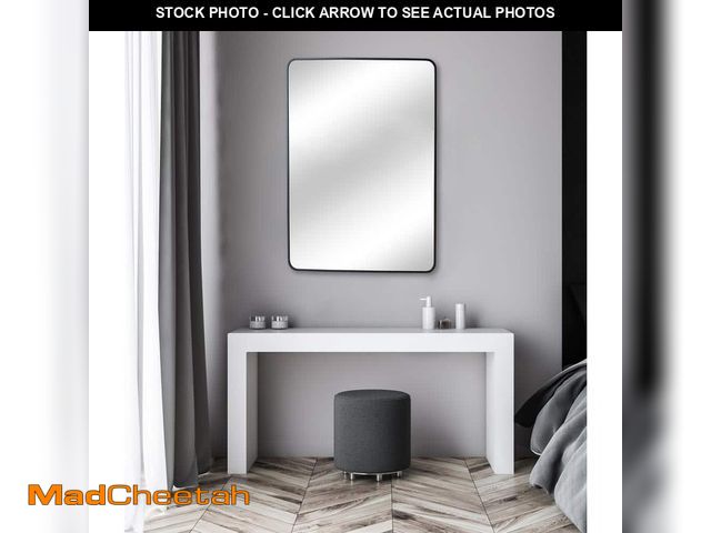 Lot 74-12783655 - Home Decorators Collection 24 in. W x 30 in. H Rectangular Aluminum Framed Wall Bathroom Vanity Mirr...