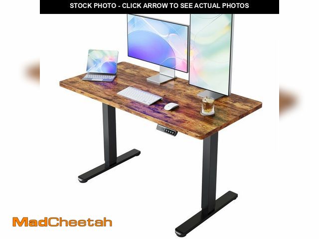 Lot 74-12774792 - HUANUO 48" x 24" Electric Standing Desk Adjustable Height, 4 Memory Height Settings, Headphone Hook,...