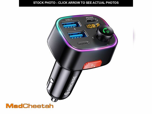 Lot 74-12607979 - Syncwire Bluetooth 5.4 FM Transmitter Car Adapter 48W (PD 36W &amp; 12W) [Light Switch] [HiFi Bass S...