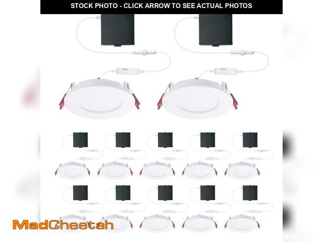 Lot 74-12692175 - Commercial Electric Pro Value Series LED 4 in Round Adj Color Temp Canless Recessed Light for Kitche...