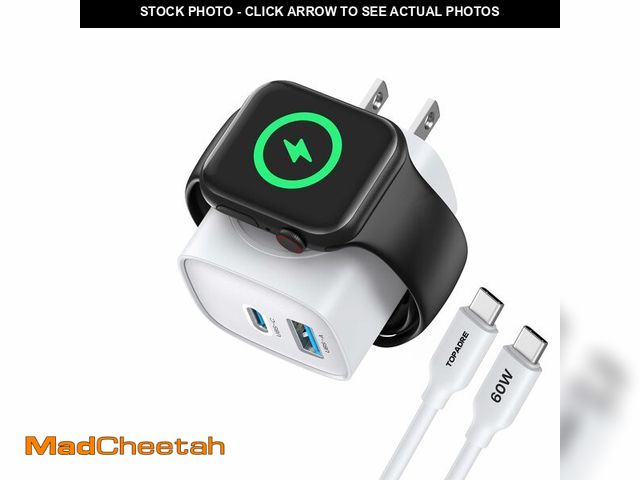 Lot 74-14481799 - TOPADRE 20W Charger for Apple Watch,3-in-1 USB C Charger Block with Cable - USED