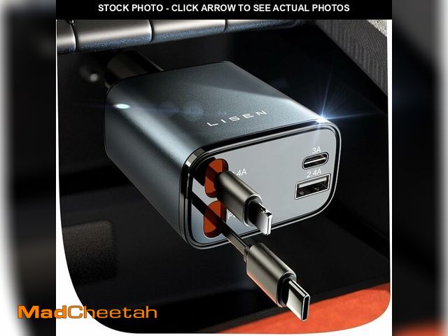 Lot 74-13627143 - LISEN Retractable Car Charger, Gifts for Him Her, Cars Adapter USB C Fast Charger, gifts for Mothers...