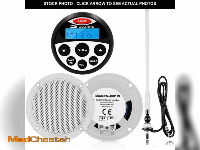 Lot 74-12456274 - Marine Wateroroof Audio Package Marine Bluetooth Stereo Radio System - Waterproof FM Radio Stereo AT...