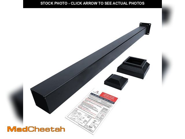 Lot 74-12872303 - Aria Railing 3 in. x 3 in. x 42 in. Black Powder Coated Aluminum Deck Post Kit - UNUSED