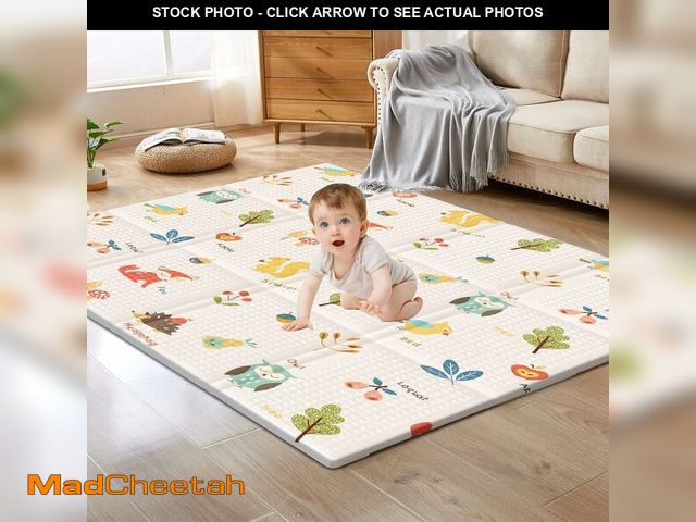 Lot 74-12600621 - Baby Play Mat, 50 x 50 Inch Play Mat Perfect for Use Baby Playpen, Foldable Baby Foam Playmat for Fl...