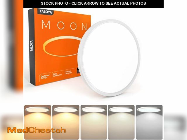 Lot 74-12978421 - TALOYA Flush Mount 12 Inch Ceiling Light (Milk White Shell), 20W Surface Mount LED Light Fixture for...