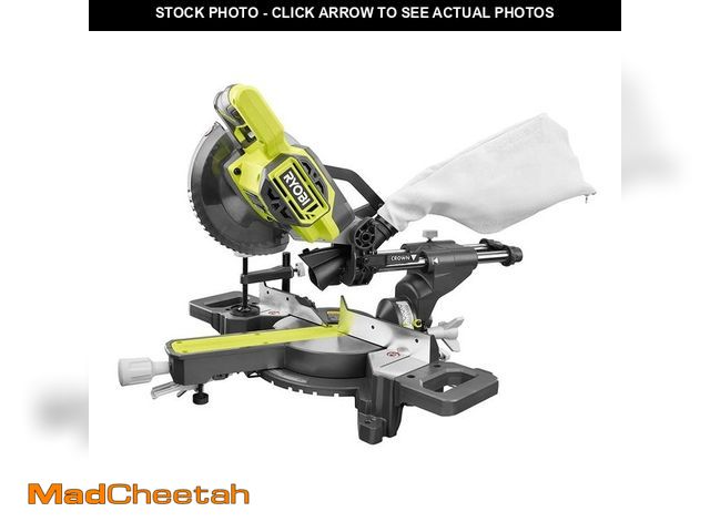 Lot 74-12582420 - RYOBI ONE+ 18V Cordless 7-1/4 in. Sliding Compound Miter Saw - UNUSED