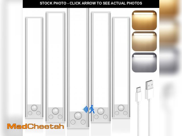 Lot 74-12302160 - 12in Under Cabinet Lighting Wireless, 2500mAh Rechargeable Motion Sensor Lights Indoor, Battery Oper...