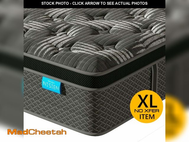 Lot 74-14071735 - Queen Mattress,Nisien 12 Inch Hybrid Mattress in a Box, Gel Memory Foam Mattress,Individually Wrappe...