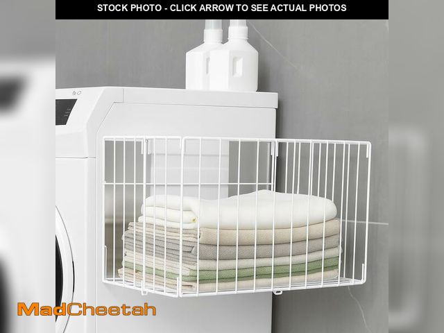 Lot 74-14274776 - Zptnsl Magnetic Laundry Basket for Washer &amp; Dryer Side - Extra Large 16.7" Foldable Wire Hamper ...