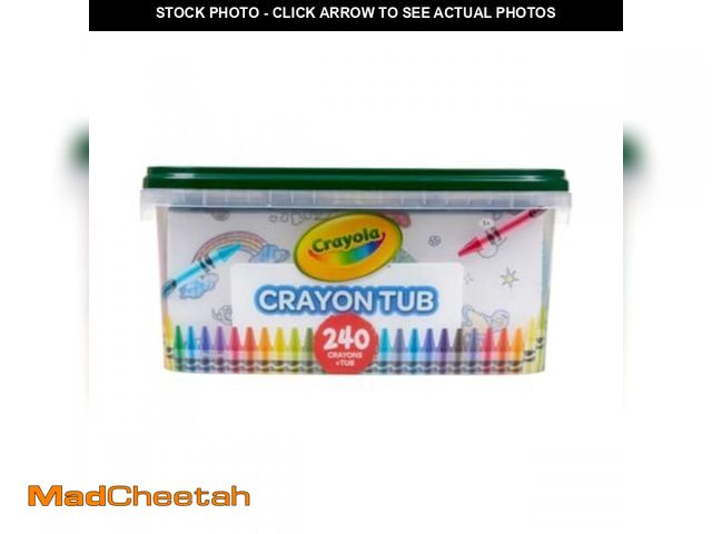 Lot 74-12305227 - Crayola Crayon Tub (240ct), Bulk Crayon Set for Toddlers, Kindergarten Classroom Must Haves for Teac...