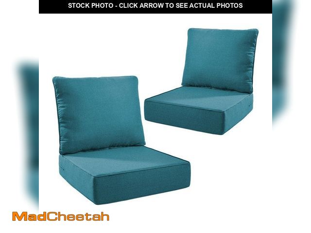 Lot 74-14394443 - Bellefurn Duraolex 24 in. W x 24 in. D x 6 in. Thick Square 4-Piece Deep Seating Outdoor Lounge Chai...