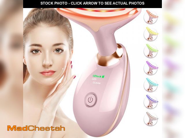 Lot 74-11556381 - SDKWDH Red-Light-Therapy-for-Face-and-Neck, 7 Color Face Massager Tool for Wrinkles, Double Chin, Vi...