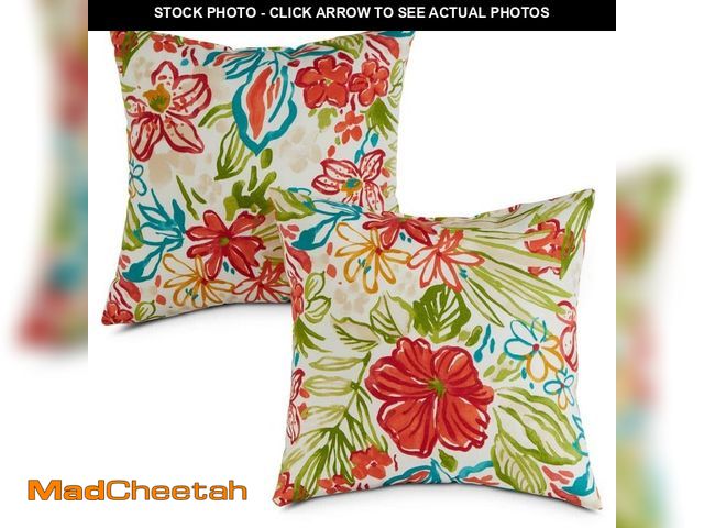 Lot 74-14388235 - Greendale Home Fashions Breeze Floral Square Outdoor Throw Pillow (2-Pack) - UNUSED