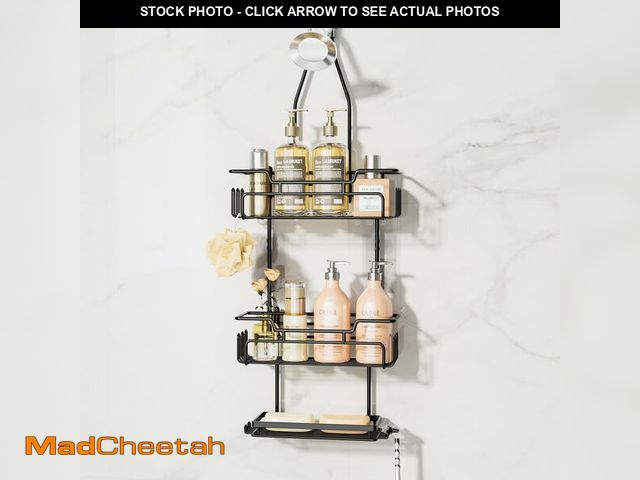 Lot 74-12607966 - SWTYMIKI Bathroom Shower Caddy Hanging - Extended Length 3 Tier Rustproof Over Shower Head Organizer...